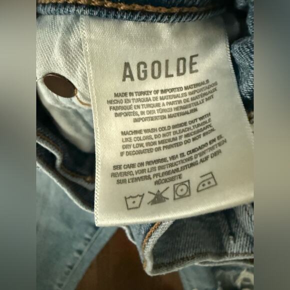 AGOLDE Sophie mid rise ankle distressed jeans 24 - Picture 5 of 11